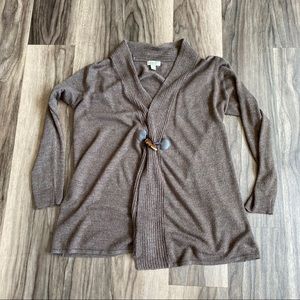 Long Brown Cardigan Sweater